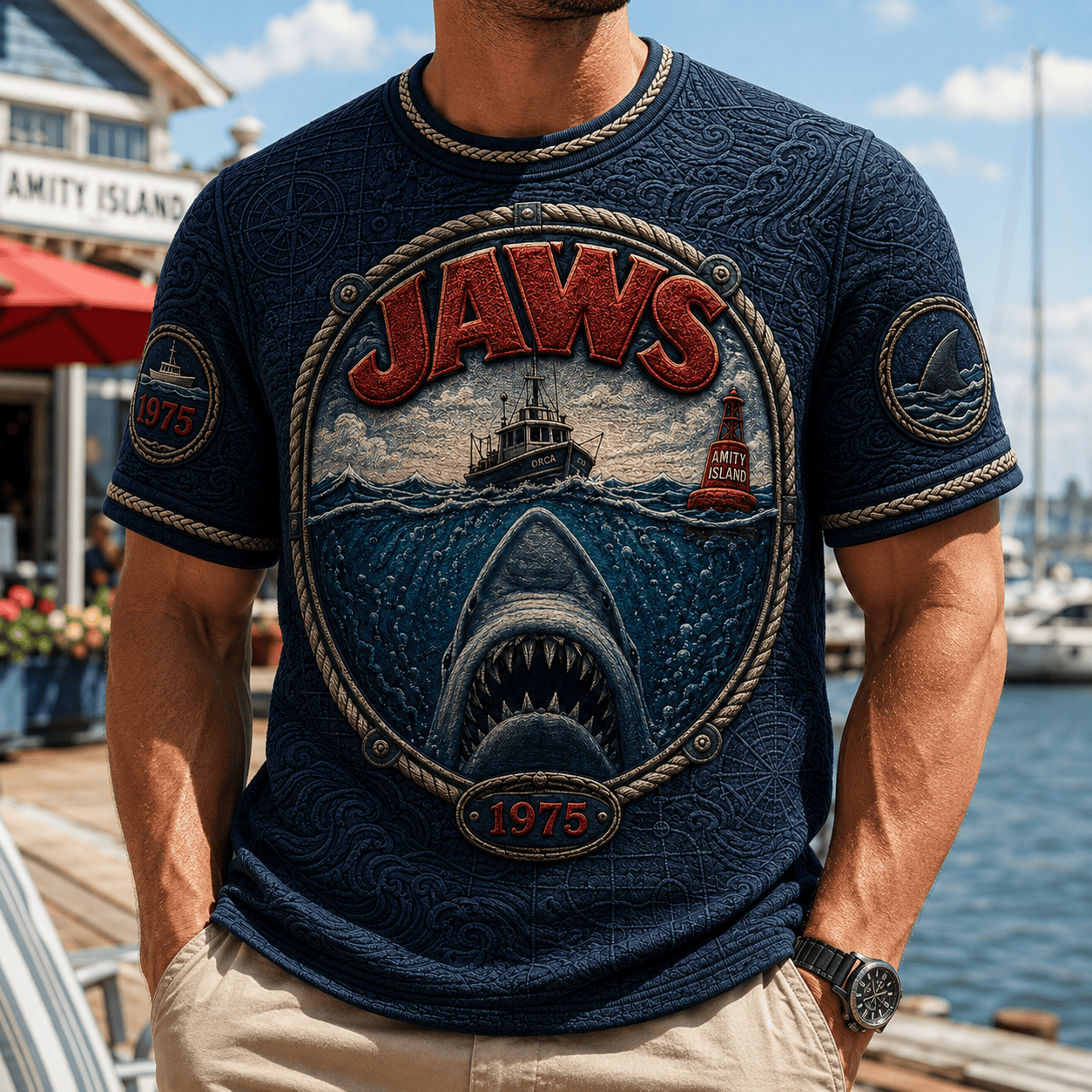PREMIUM JAWS 3D EMBOSS SHIRT TTNL