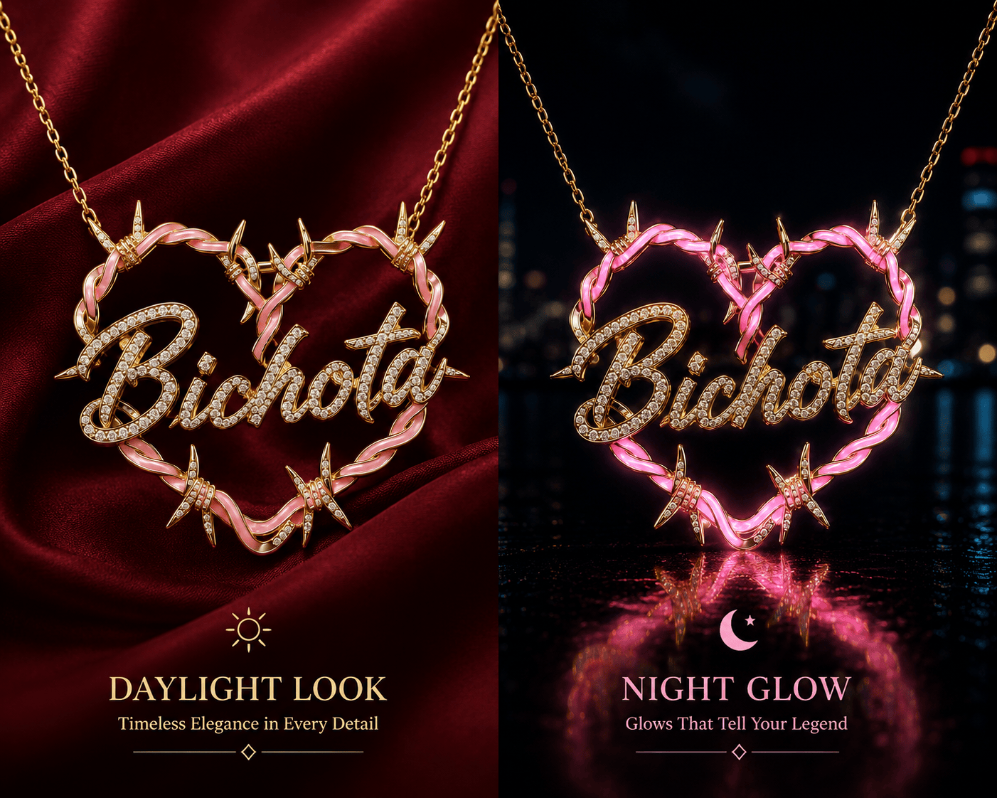 KRG Solid Gold Chain with Diamond Pendant BMD