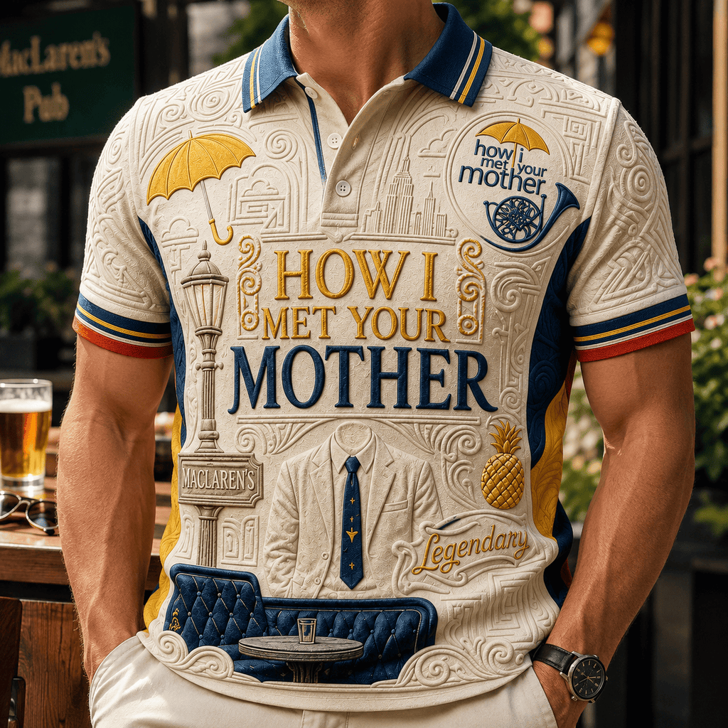 PREMIUM HIMYM EMBOSS POLO SHIRT NTVA